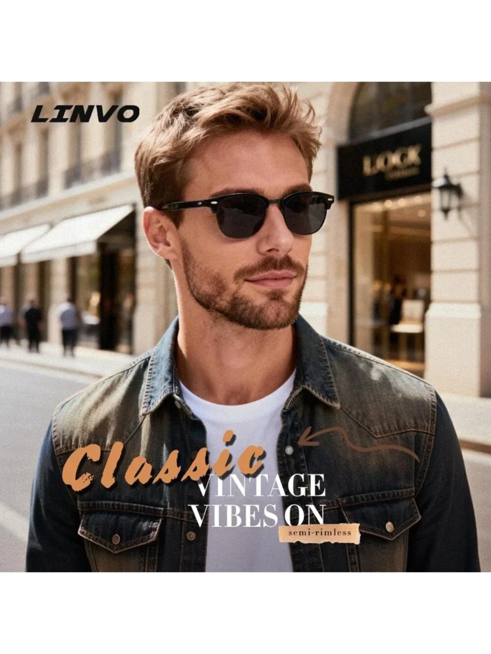 Polarized Half Frame Sunglasses for Men & Women | Retro UV Protection Shades